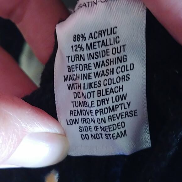 gnw Sweater Lurex Fringe Pullover Silver Threading Medium NWT - Picture 8 of 8